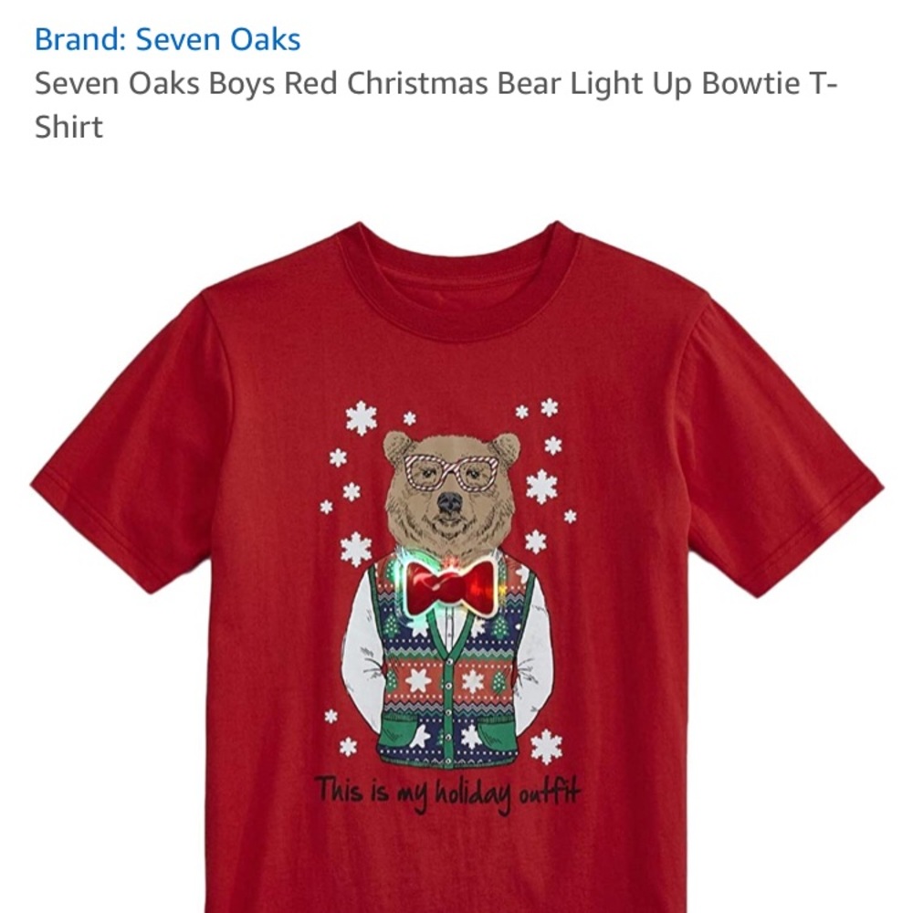 Seven Oaks Boys  X-Maas Bear Light Up Bow tie